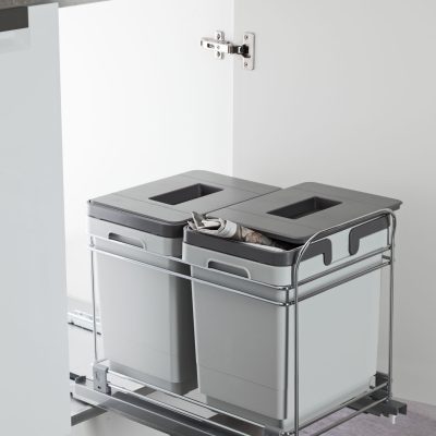 Double 16qt under the sink wast-recycle pullout - QPETAM332MC